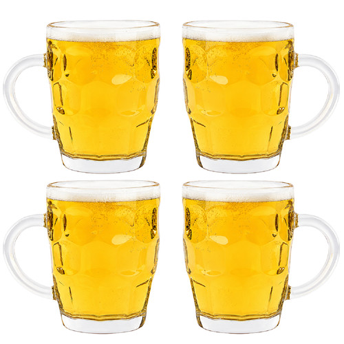 Glass beer tankards - tankards, ale