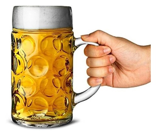 German beer stein glass - beer, 1l