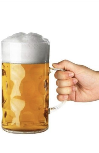 Plastic beer stein lined - ca, at