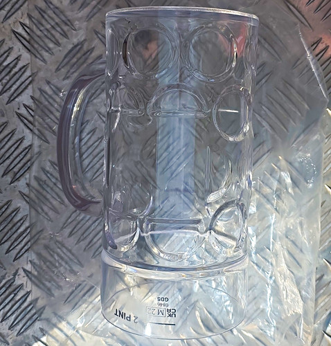 Pint clear plastic dimpled - 2,